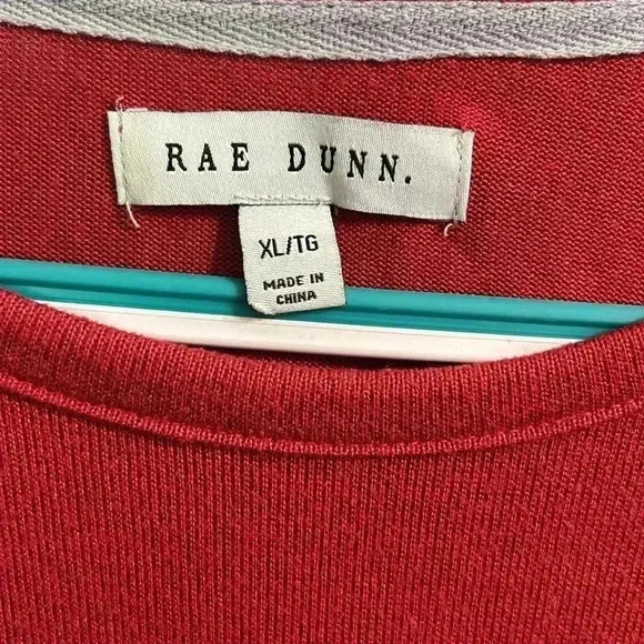 RAE DUNN holiday long sleeve shirt. Size XL - Picture 3 of 4